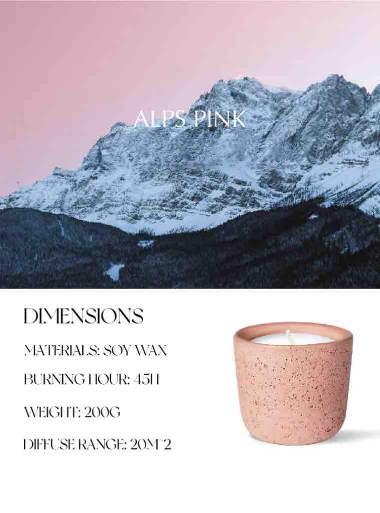 Bougie Parfumée Souffle de Nature — Alpes | Sauge & Bergamote, Mèche en Bois