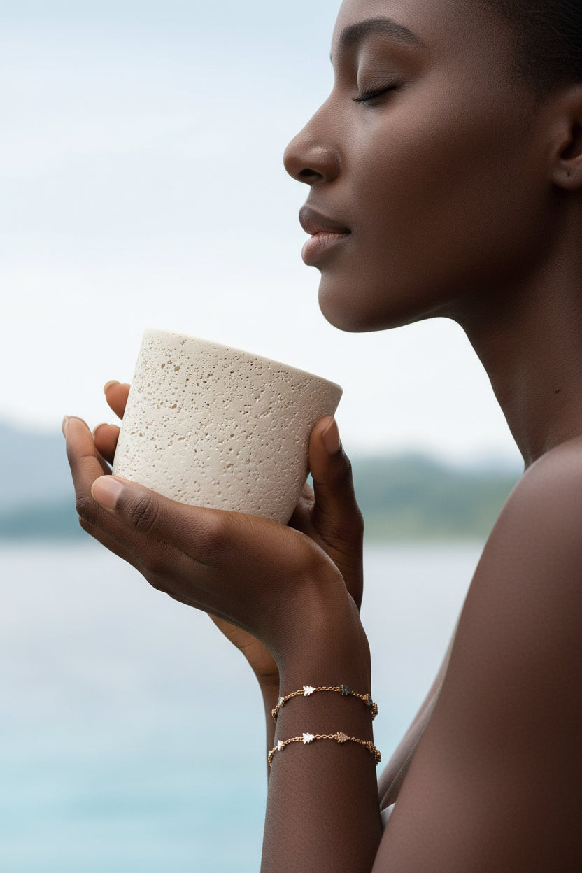 Bougie Parfumée Souffle de Nature — Sapin | Cire de Soja & Mèche en Bois