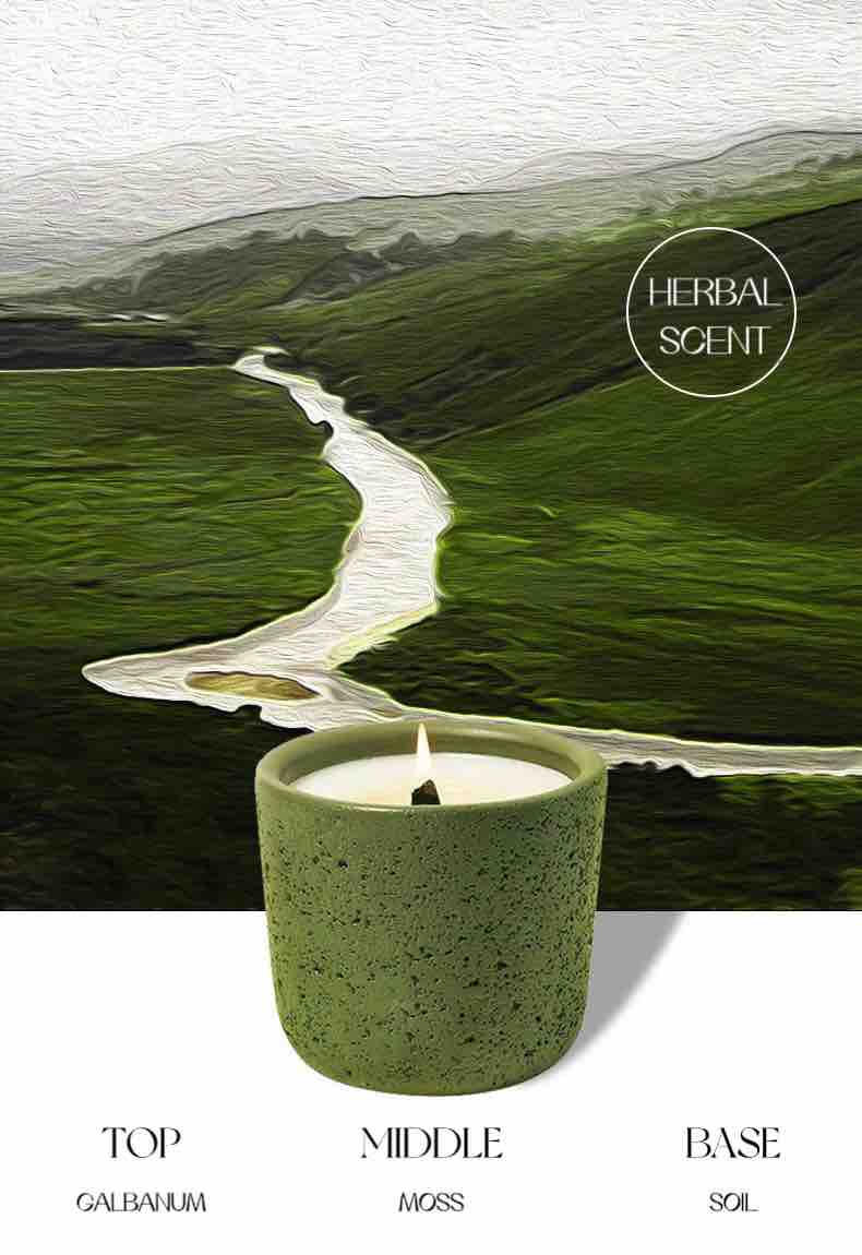 Bougie Parfumée Souffle de Nature — Islande | Cire de Soja & Mèche en Bois