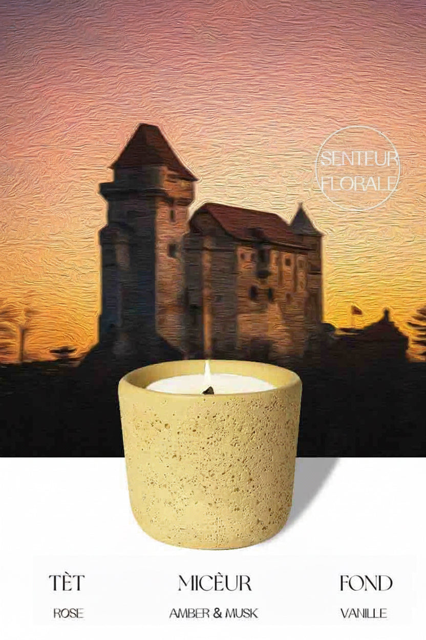 Bougie Parfumée Cire de Soja — Souffle de la Nature (Rose & Vanille)